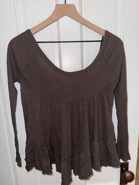 Free people brown blouse